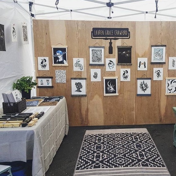 Handprinted “Inner thoughts” black ink art print ✨ - Picture 6 of 7